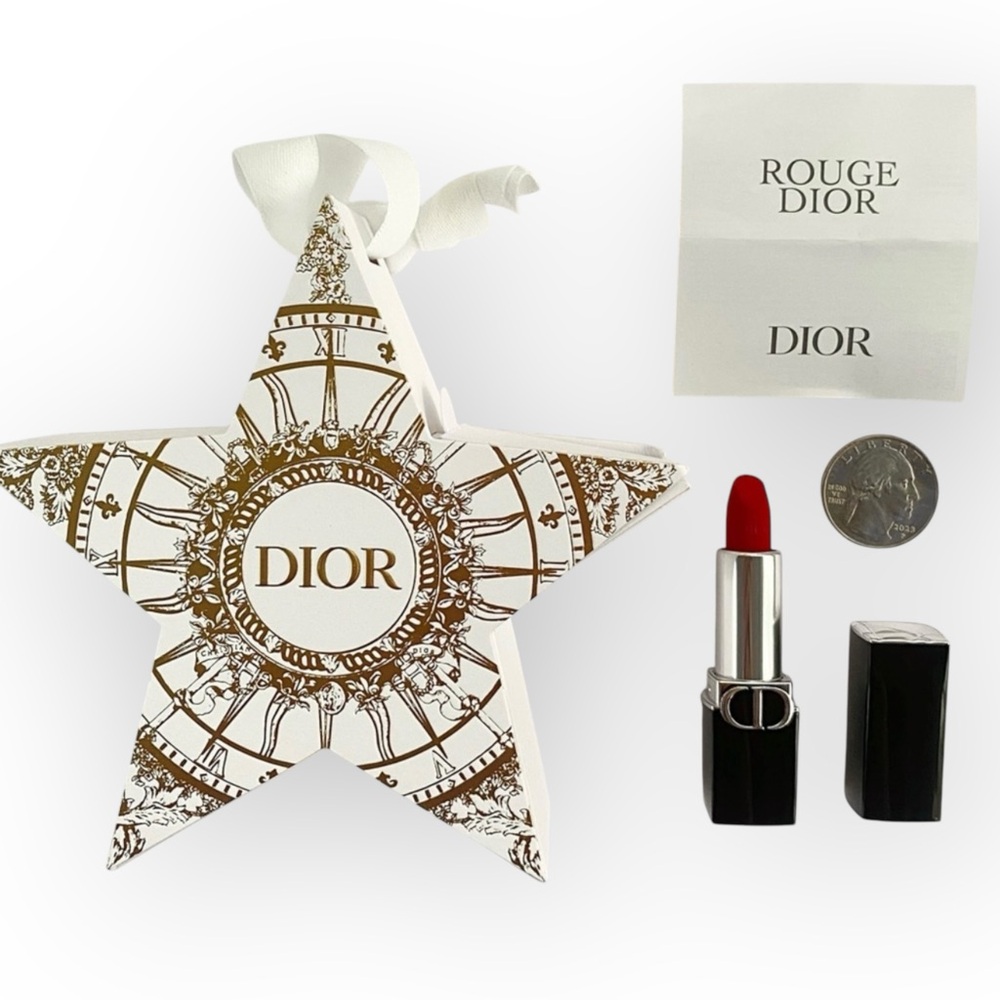 DIOR 2024 Star Limited Edition Ornament Box with Rouge Dior Lipstick Mini, NEW - Picture 2 of 7